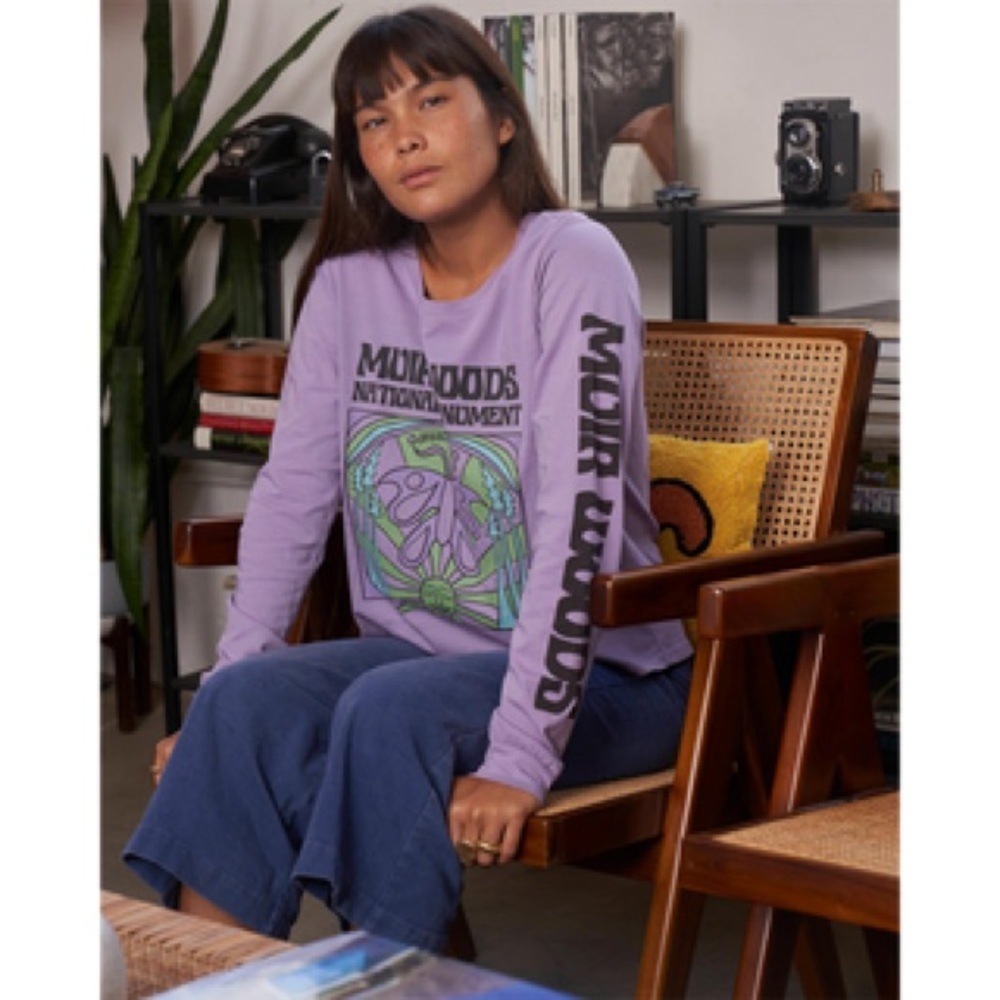 Parks Project Muir Woods Butterfly Graphic Long Sleeve Tee NWT S